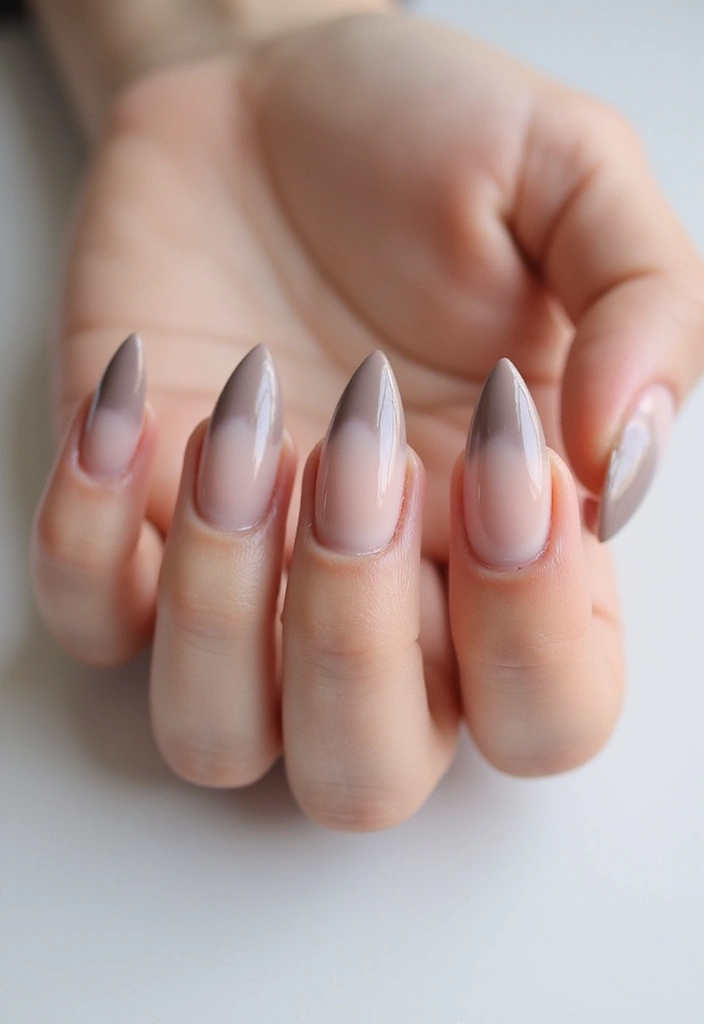 28 Dramatic Long Nail Ideas for Extended: Embracing Gothic Elegance - 24. Subtle Ombre with Dark Tips