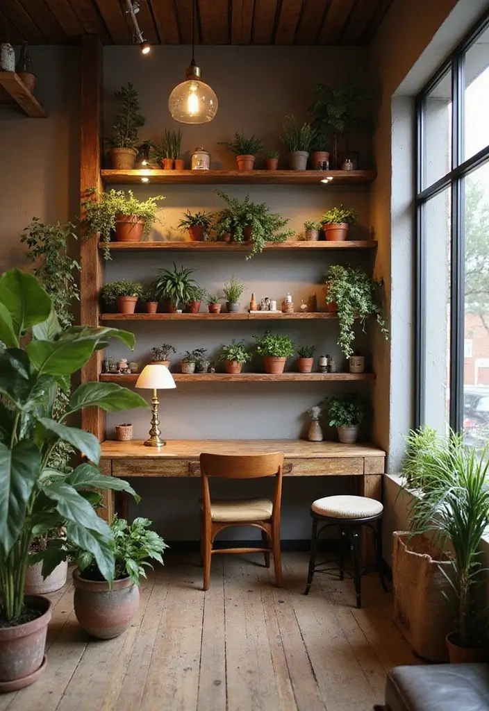 28 Dreamy Nail Room Ideas for Home - 2. Rustic Wooden Retreat
