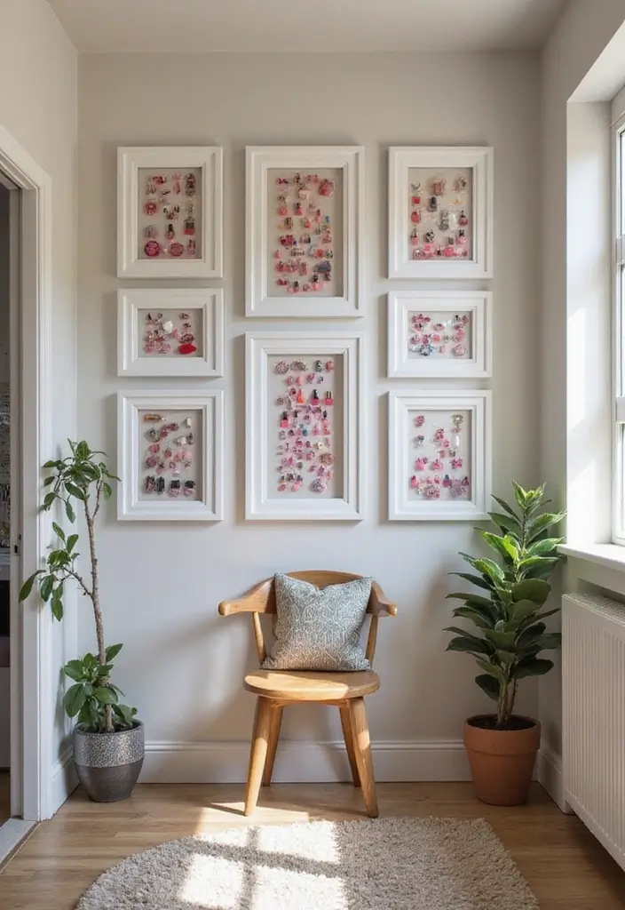 28 Dreamy Nail Room Ideas for Home - 23. Nail Art Display