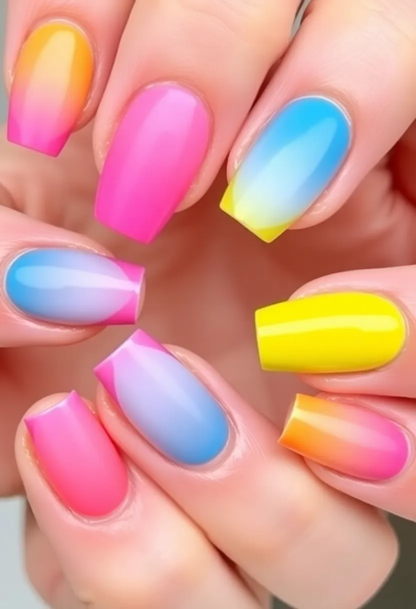 28 Essential Manicure Nail Ideas for Polished - 16. Color Blocked Fun