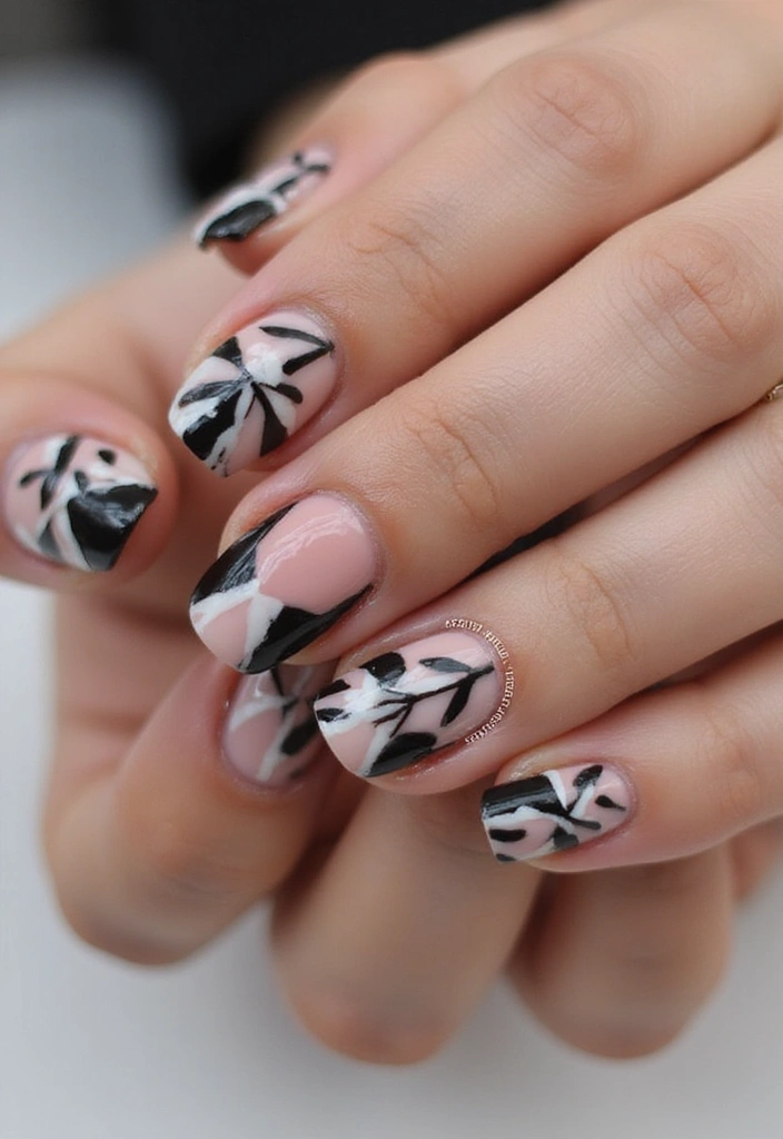 28 Essential Manicure Nail Ideas for Polished - 2. Geometric Glam