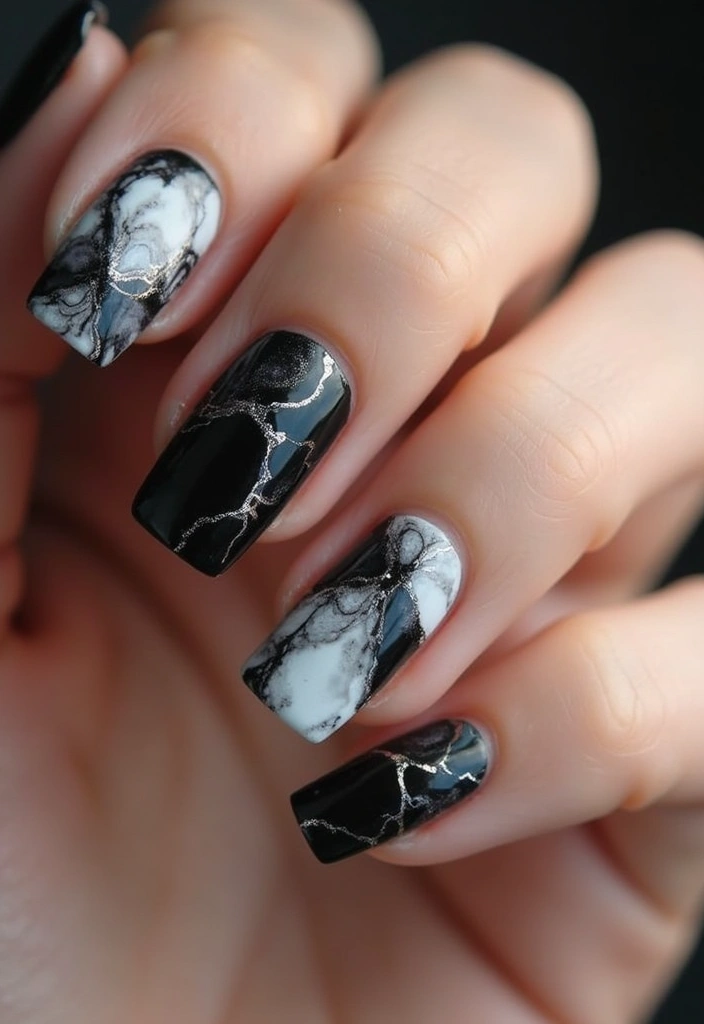 28 Essential Manicure Nail Ideas for Polished - 4. Marble Effect