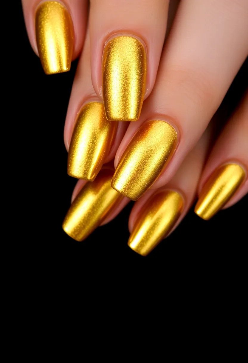 28 Essential Manicure Nail Ideas for Polished - 5. Metallic Shine