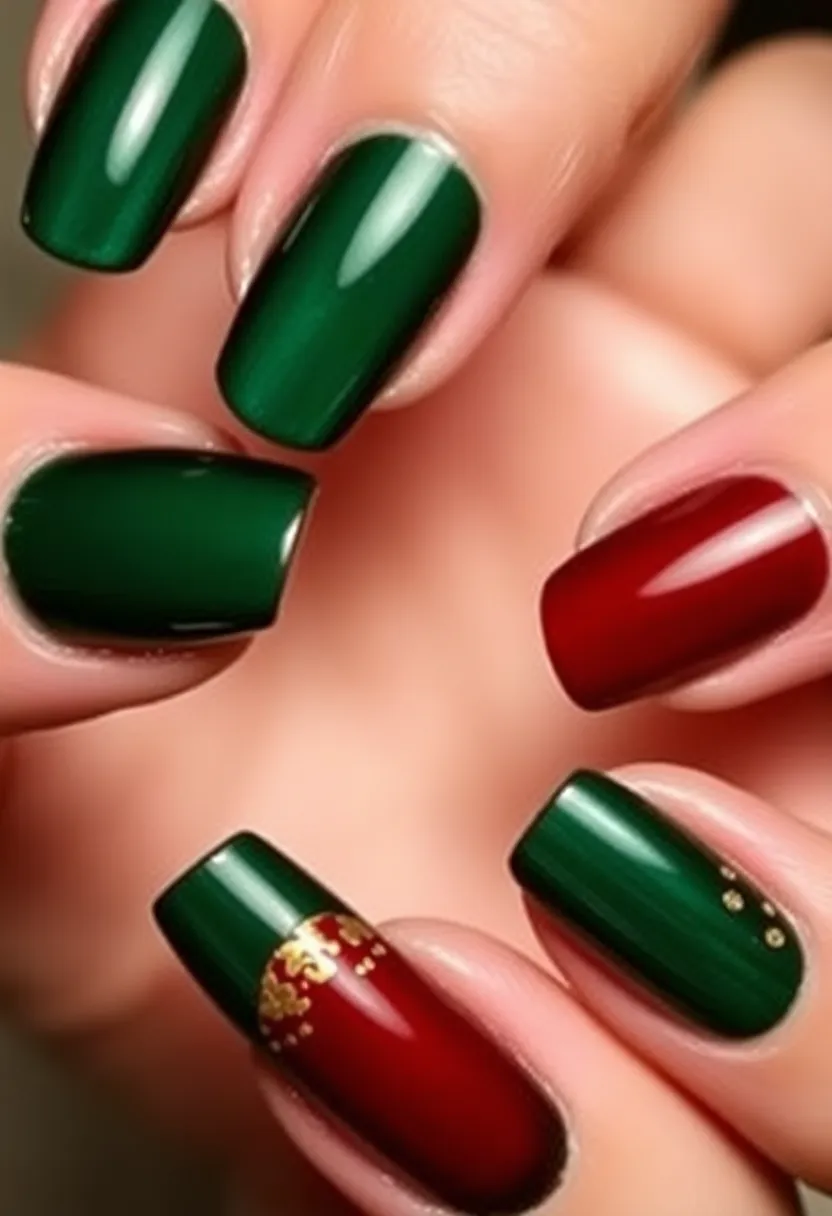 28 Essential Manicure Nail Ideas for Polished - 8. Jewel-Toned Glam