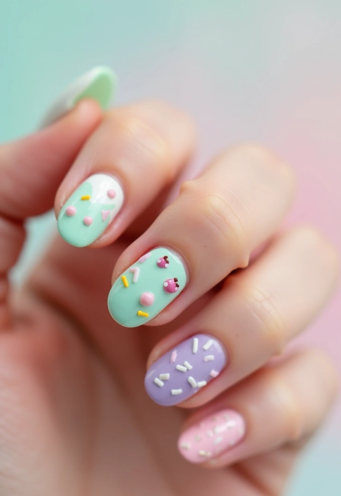 28 Essential Nail Shape Chart Ideas for Flawless Choices - 24. Ice Cream