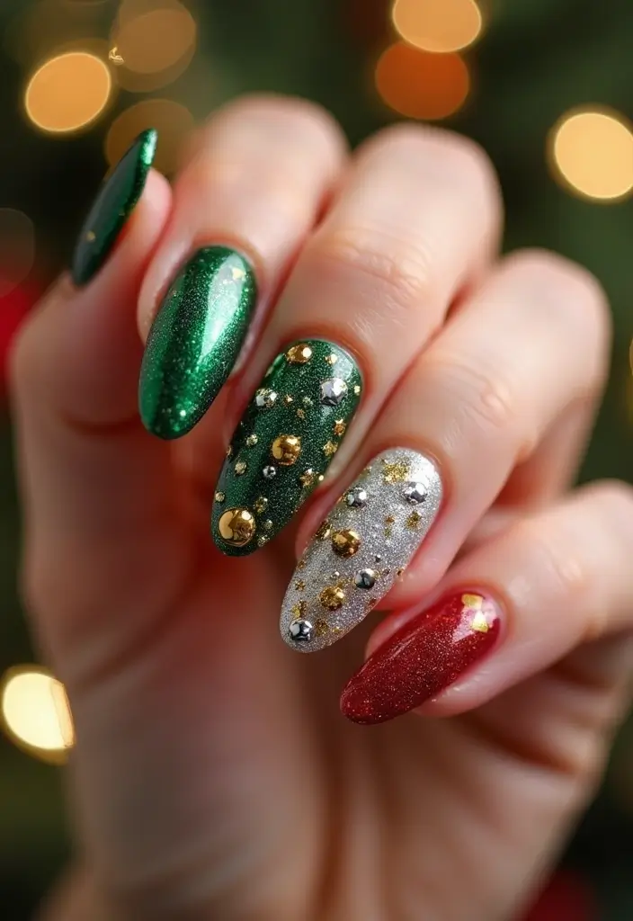 28 Essential Nail Shape Chart Ideas for Flawless Choices - 26. Tinsel