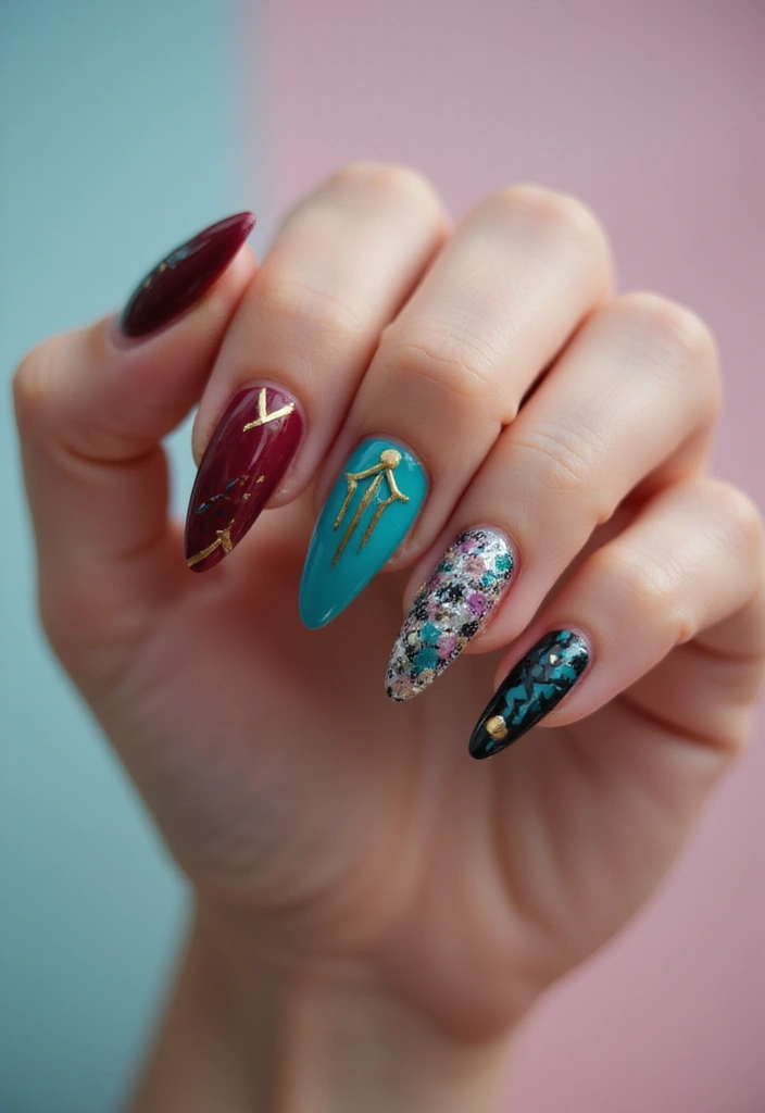 28 Essential Nail Shape Chart Ideas for Flawless Choices - 7. Stiletto