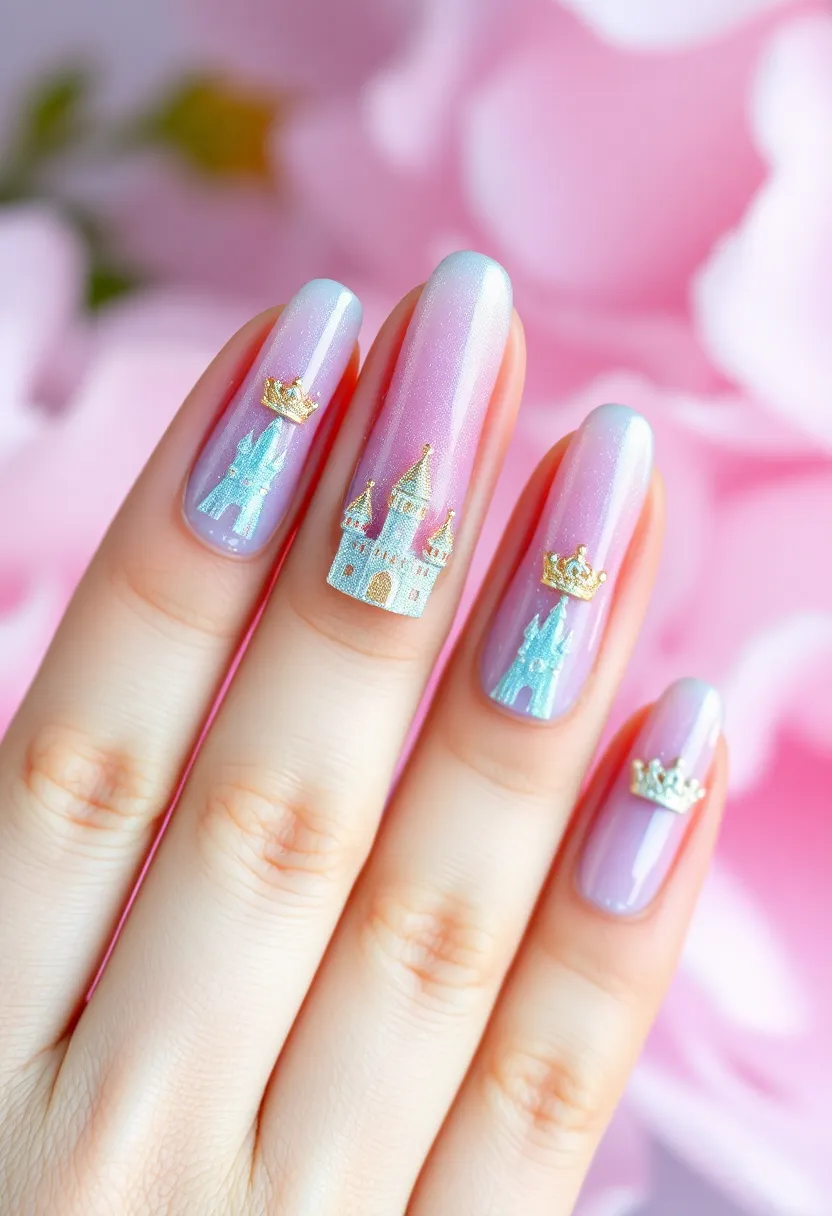 28 Fun Nail Ideas with Charms for Playful - 19. Fairytale Land Charms