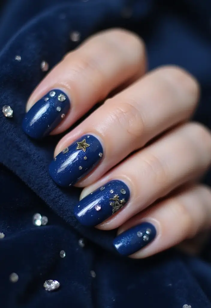 28 Fun Nail Ideas with Charms for Playful - 3. Starry Night Charms