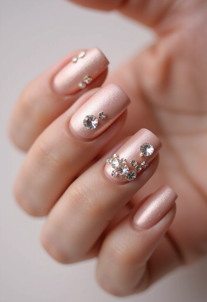 28 Gem Nail Ideas for Jeweled - 1. Radiant Rose Gold