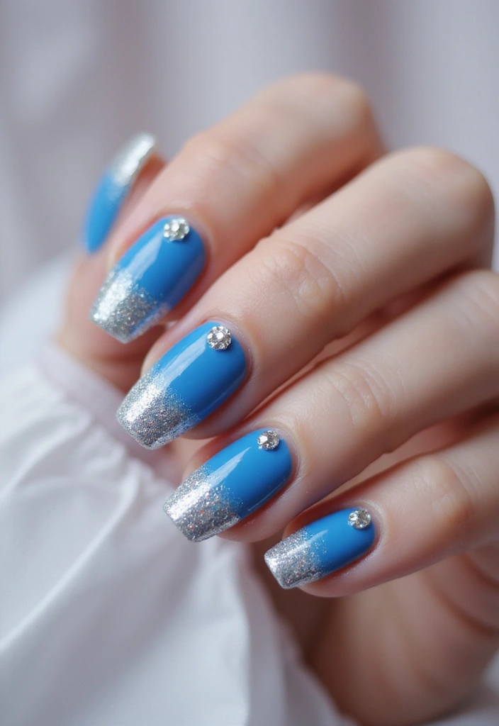 28 Gem Nail Ideas for Jeweled - 10. Glitzy Glitter Gradients