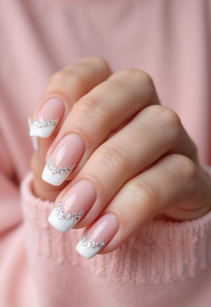 28 Gem Nail Ideas for Jeweled - 15. Classic French with a Twist