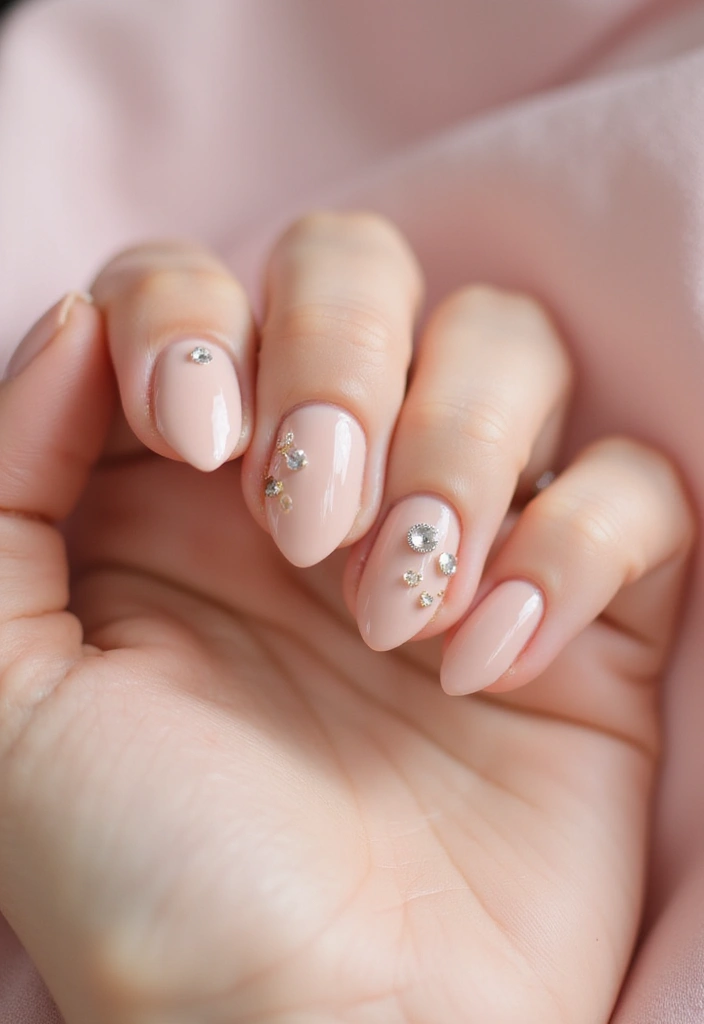 28 Gem Nail Ideas for Jeweled - 18. Minimalist Gems