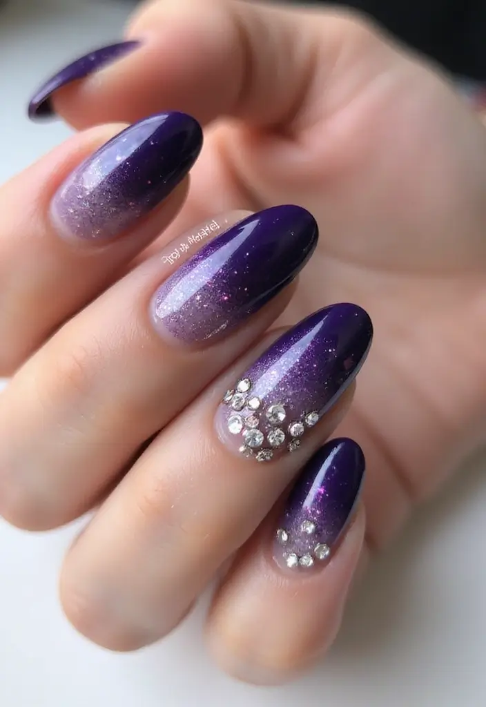 28 Gem Nail Ideas for Jeweled - 4. Opulent Amethyst