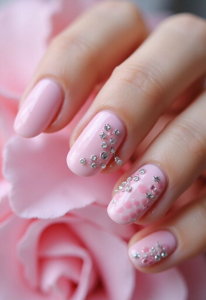 28 Gem Nail Ideas for Jeweled - 8. Dazzling Diamond Crystals