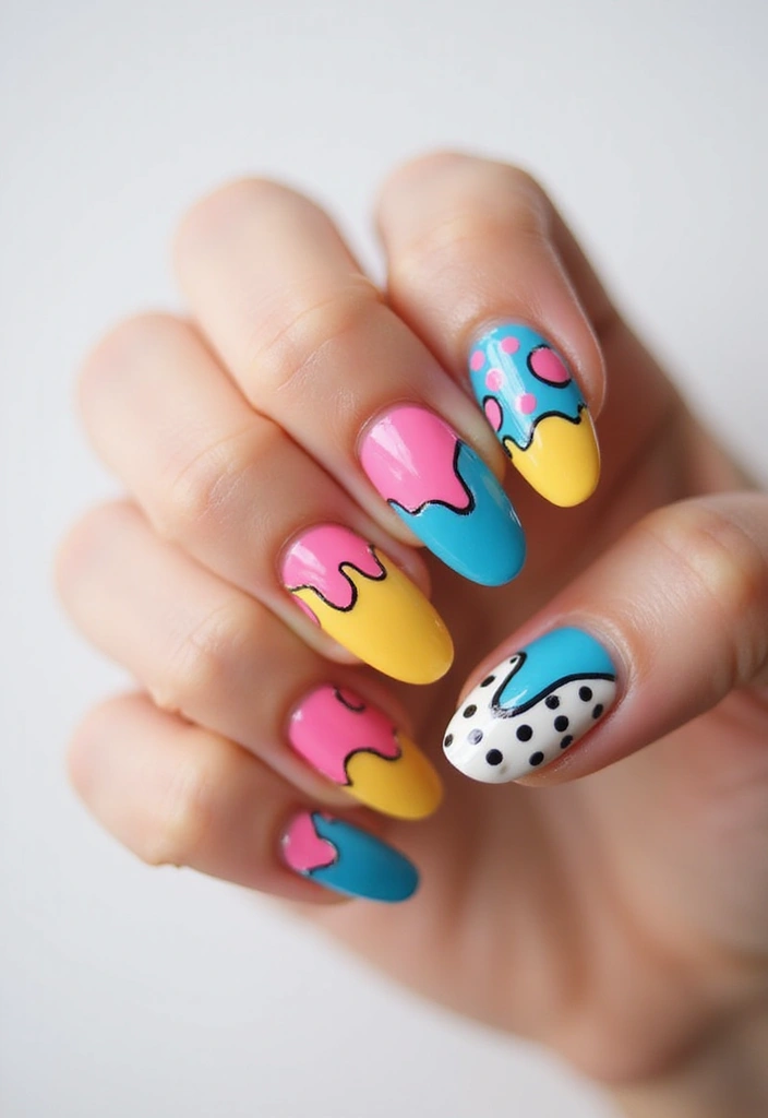 28 Innovative French Tip Nail Design Ideas for Timeless Twists - 12. Abstract Shapes