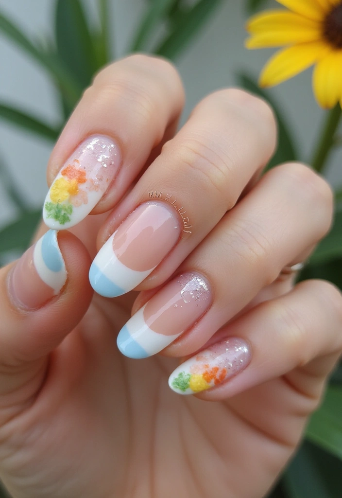28 Innovative French Tip Nail Design Ideas for Timeless Twists - 27. Seasonal Themes