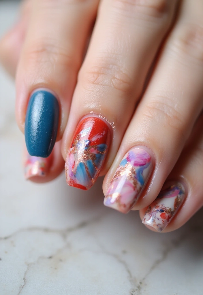 28 Innovative French Tip Nail Design Ideas for Timeless Twists - 9. Artistic Brush Strokes