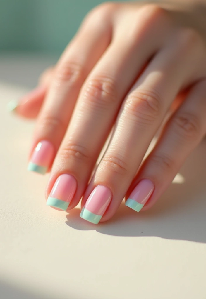 28 Medium Acrylic Nail Ideas for Versatile Beauty - 24. Classic French Tips with a Twist