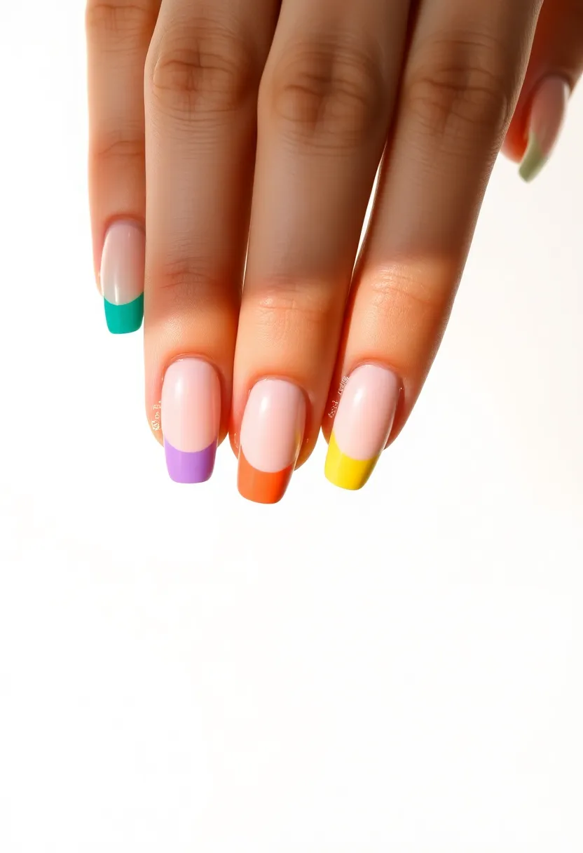 28 Natural Nail Ideas for Healthy Shining Simplicity - 16. Tips of Color