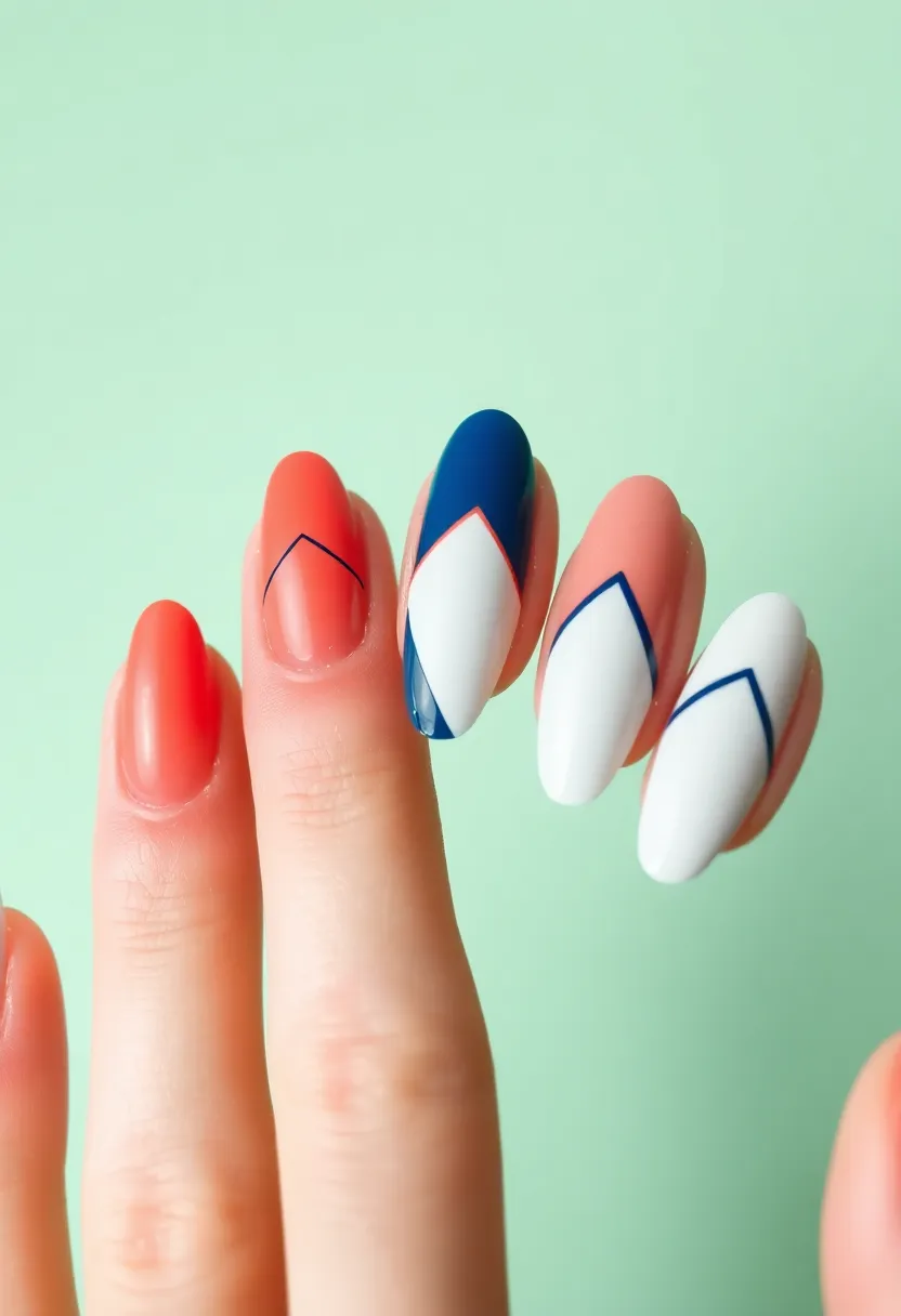 28 Natural Nail Ideas for Healthy Shining Simplicity - 5. Geometric Lines