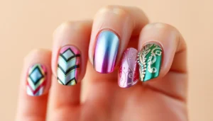 28 Shiny Chrome Nail Ideas for Futuristic Glam