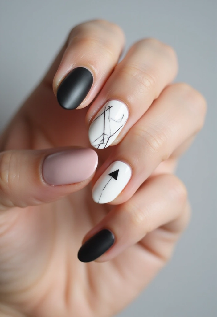 28 Simple Nail Inspo for Minimalist Magic That Wows - 3. Minimalist Geometric Designs