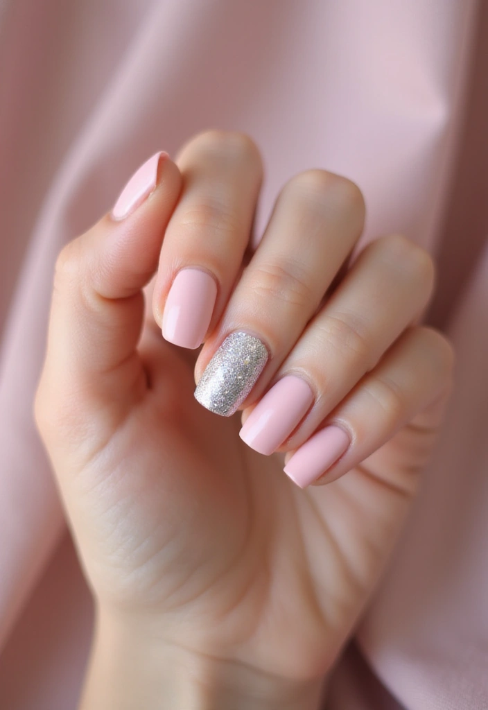 28 Simple Nail Inspo for Minimalist Magic That Wows - 5. Subtle Glitter Accent