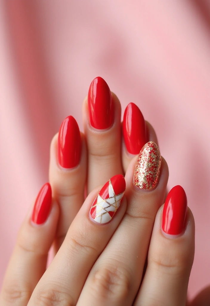 28 Simple Nail Inspo for Minimalist Magic That Wows - 7. Classic Red with a Twist
