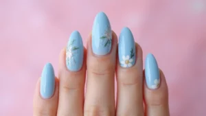 28 Soft Light Blue Nail Ideas for Pastel