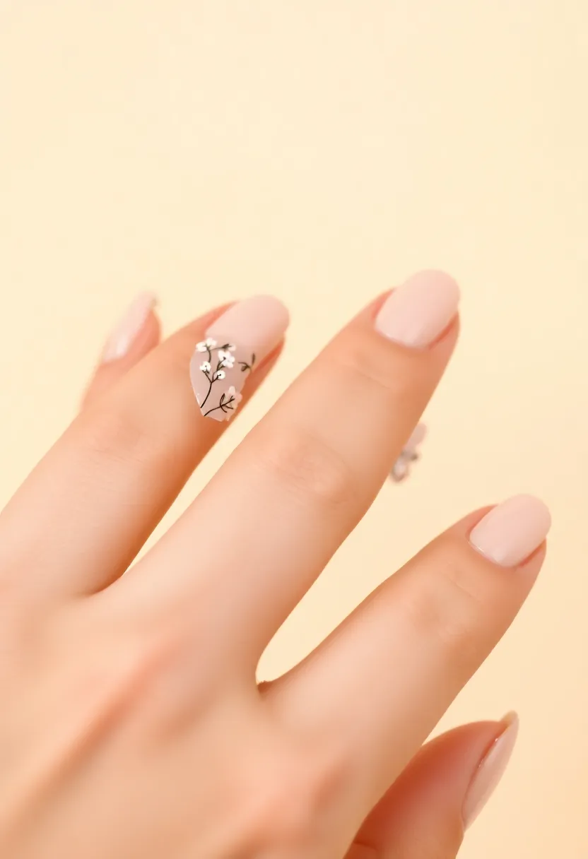 28 Spring 2025 Nail Ideas for Blooming - 11. Botanical Line Art