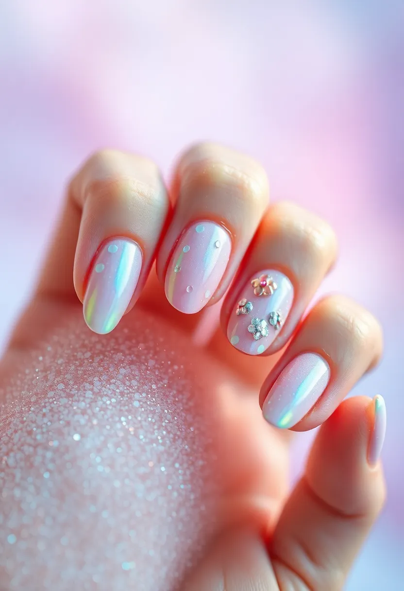28 Spring 2025 Nail Ideas for Blooming - 20. Ethereal Fairy Dust
