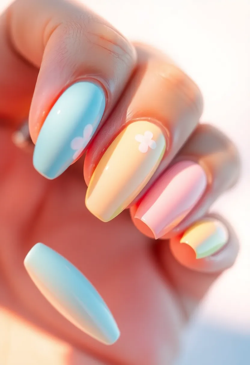 28 Spring 2025 Nail Ideas for Blooming - 22. Seasonal Mood Colors
