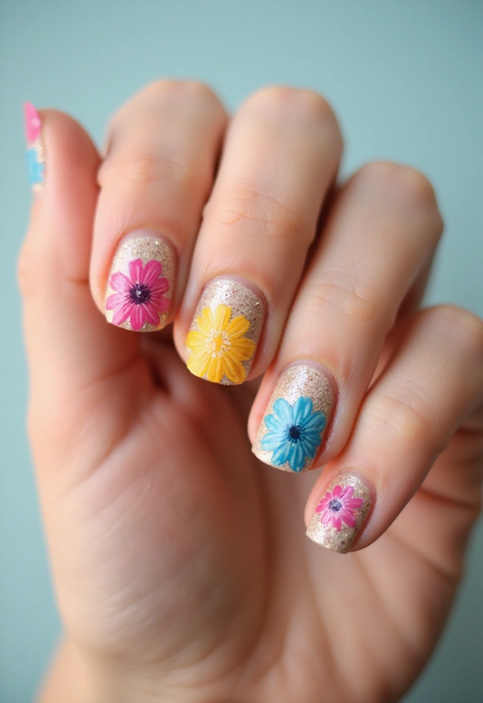 28 Spring 2025 Nail Ideas for Blooming - 3. Floral Frenzy