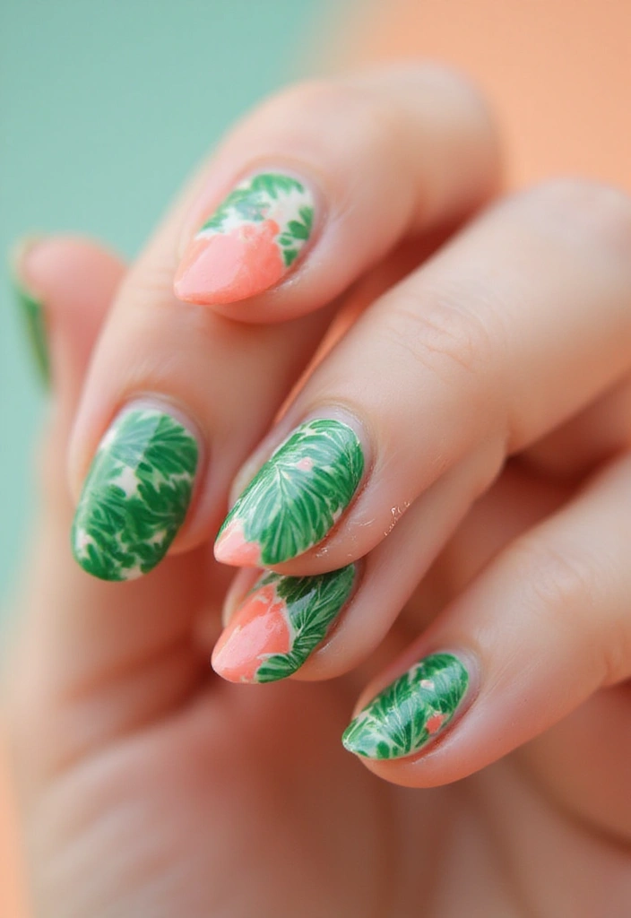 28 Spring 2025 Nail Ideas for Blooming - 7. Bright Tropical Vibes
