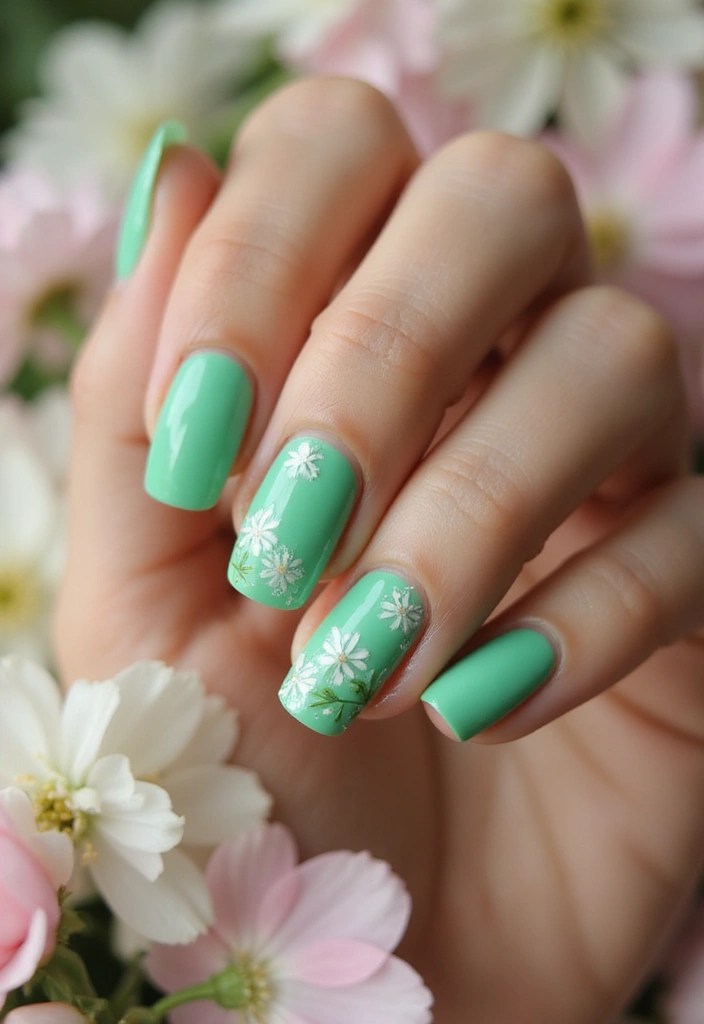 28 Vibrant Green Nail Ideas for Eco-Chic - 9. Bright Sprout