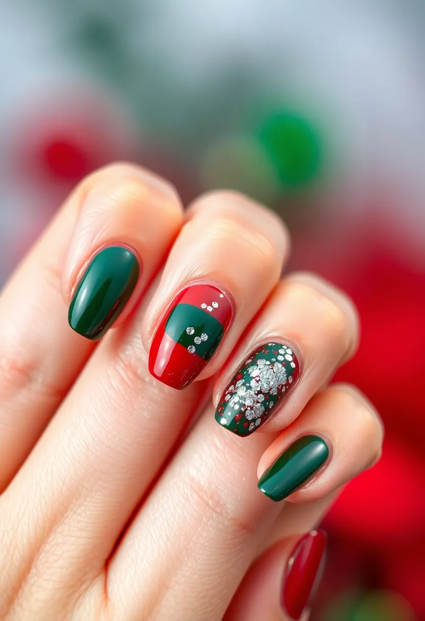 30 Acrylic Christmas Nail Ideas for Holiday - 14. Merry and Bright