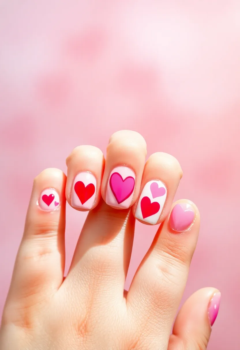 30 Adorable Cute Nail Ideas for Kids' Playful Adventures - 20. Sweet Sweetheart