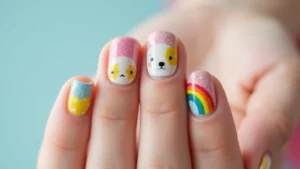 30 Adorable Cute Nail Ideas for Kids' Playful Adventures