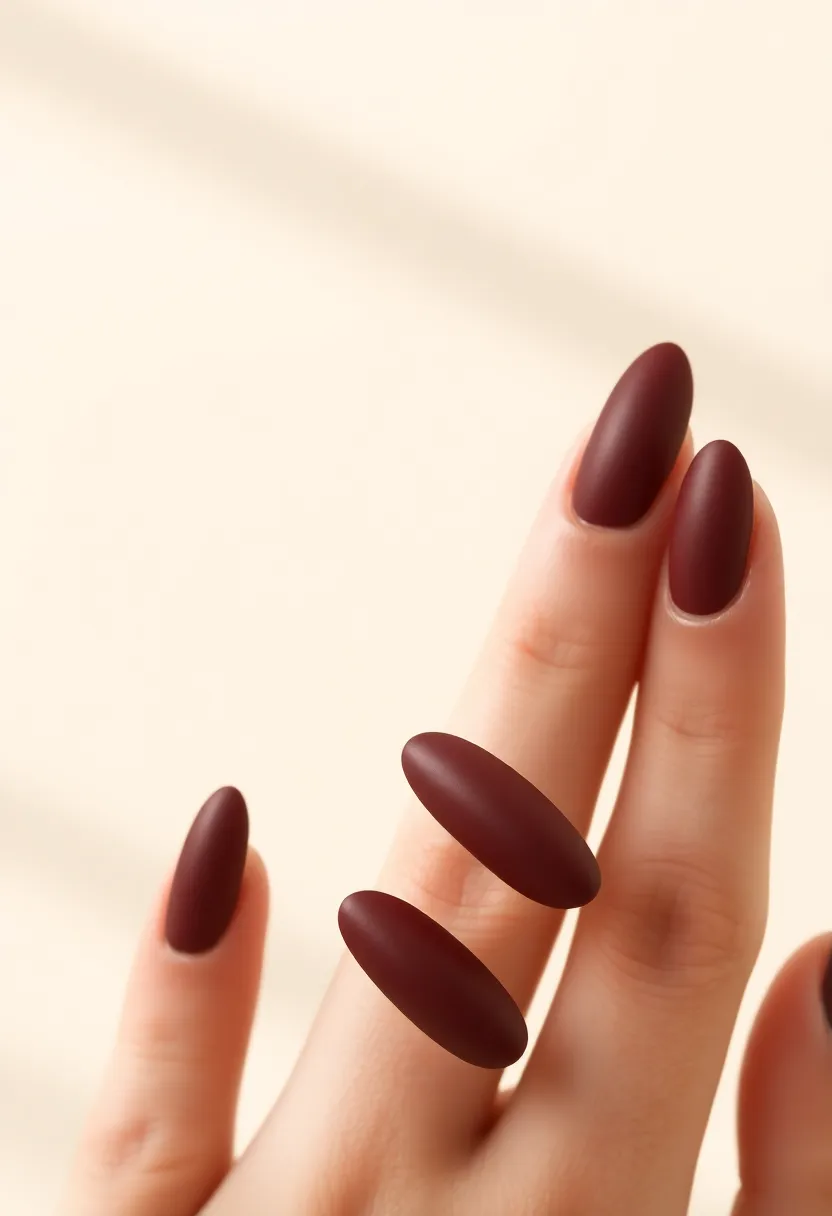 30 Almond Nail Inspo for Sleek Sophistication - 9. Matte Finish Masterpiece