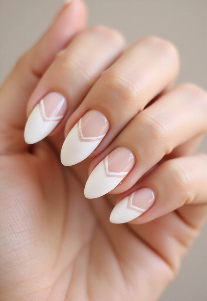 30 Balanced Medium Length Nail Ideas for Versatile Vibes - 3. Minimalist White and Natural Nails