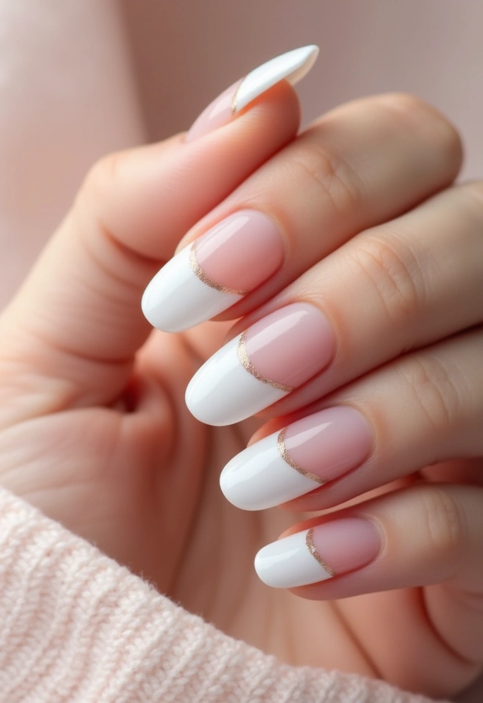 30 Classic Acrylic French Tip Nail Ideas for Eternal Chic - 1. Classic White Tips with a Twist