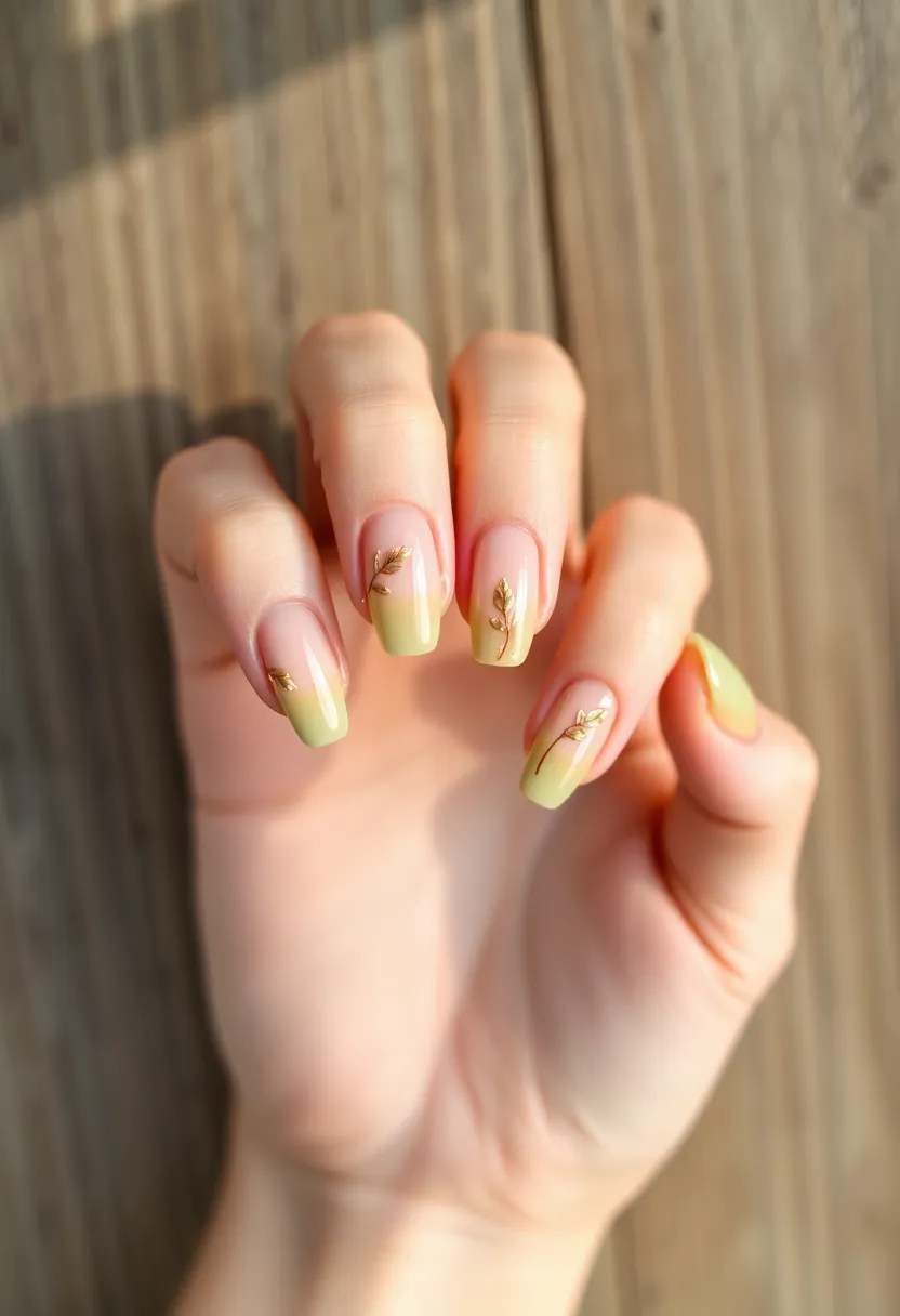 30 Classic Acrylic French Tip Nail Ideas for Eternal Chic - 13. Nature-Inspired Tips