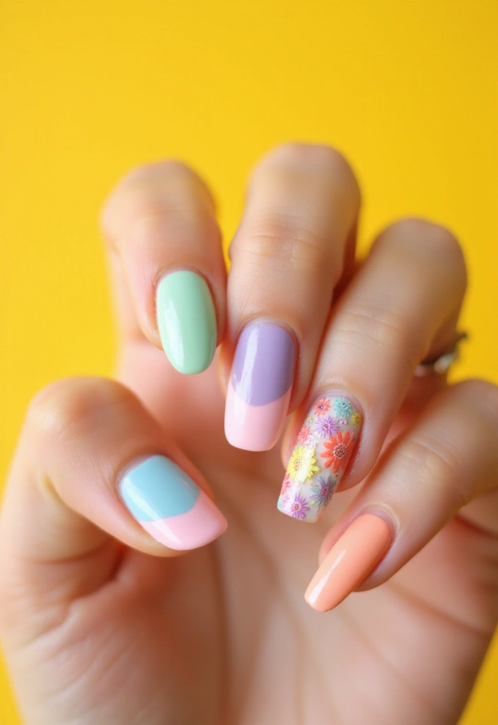 30 Classic Acrylic French Tip Nail Ideas for Eternal Chic - 2. Pastel Delight