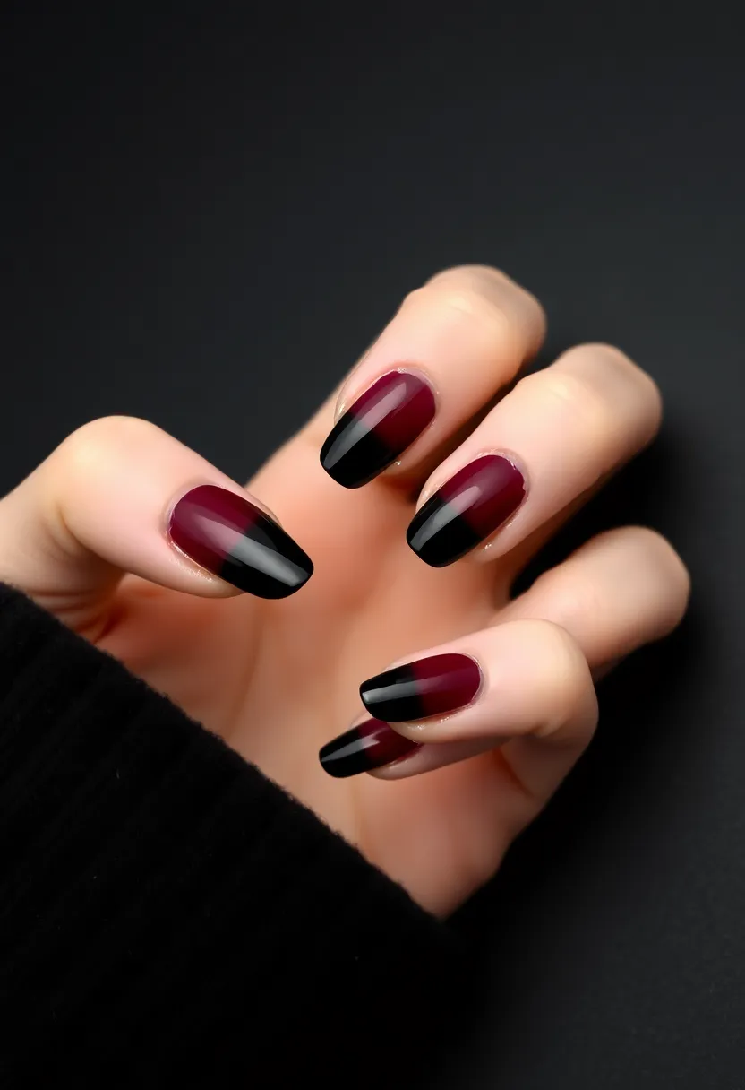 30 Classic Acrylic French Tip Nail Ideas for Eternal Chic - 25. Bold Black Tips