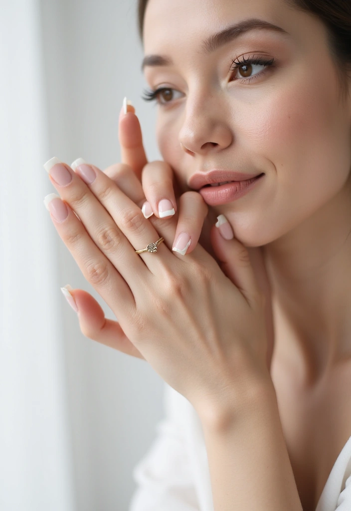 30 Classic Acrylic French Tip Nail Ideas for Eternal Chic - 4. Minimalist Elegance