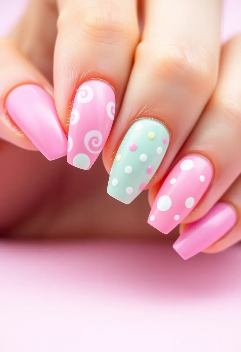 30 Colorful Acrylic French Tip Nail Ideas for Vibrant Twists - 15. Candy Coated