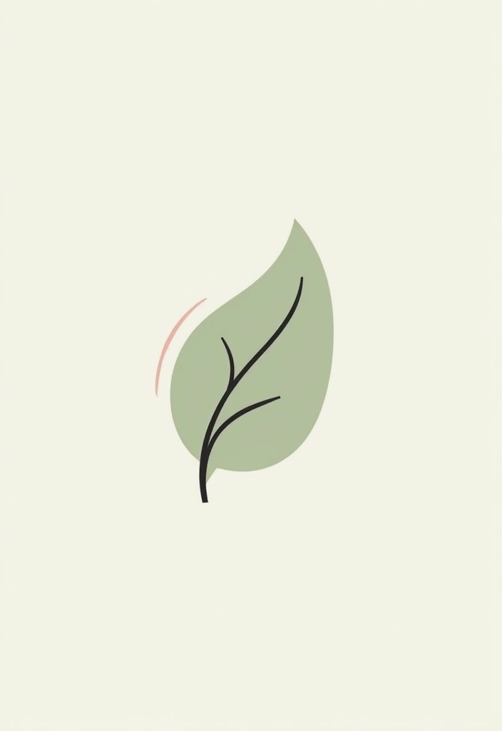 30 Creative Nail Logo Ideas for Branding - 1. Minimalist Leaf Design