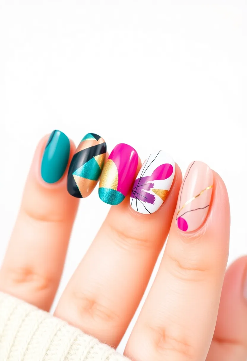 30 Easy Nail Art Design Ideas for Beginners' Instant Wins - 13. Abstract Patterns