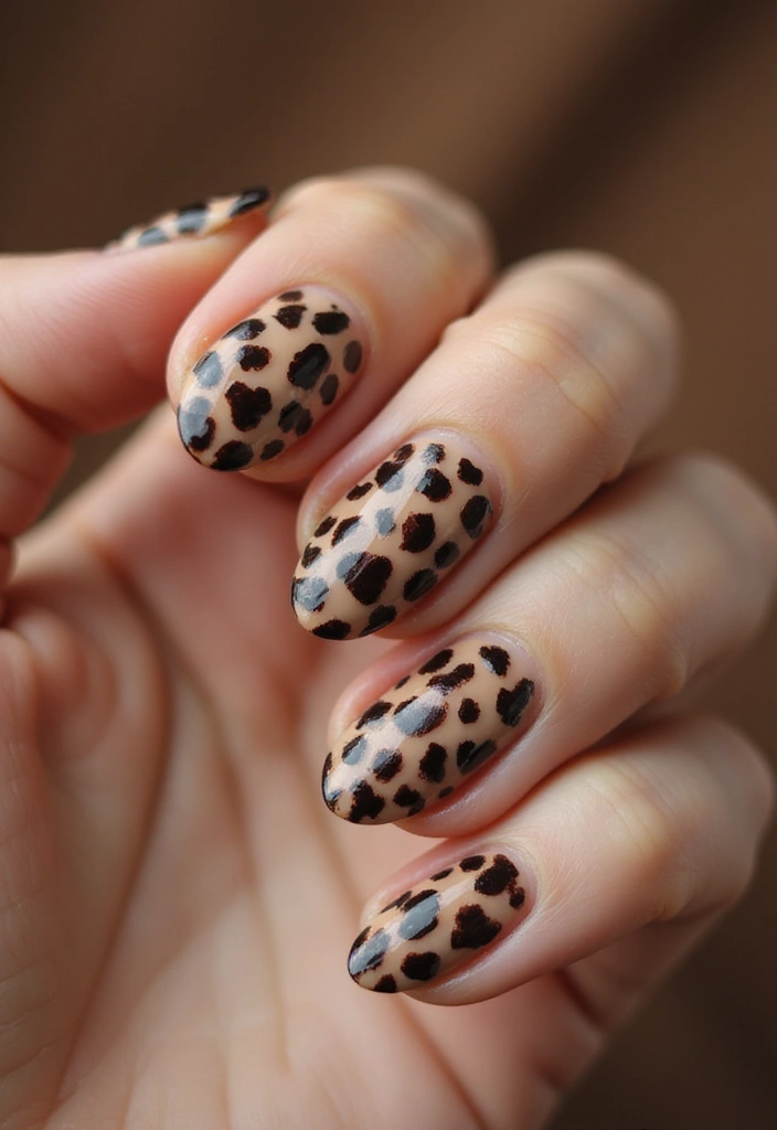 30 Fierce Cheetah Print Nail Ideas for Wild - 1. Classic Cheetah Print